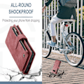 Miniatyrbillede 2 af 2: CaseMe Samsung Galaxy S10 Plus etui med lynlås og pung - Rød Red
