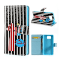 Miniatyrbillede 1 af 2: Moberg (Giraf & Striber) Samsung Galaxy Alpha Læder Flip Etui Multicolor