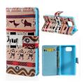 Miniatyrbillede 1 af 2: Moberg (Tribal Dyr) Samsung Galaxy Alpha Læder Flip Etui Multicolor