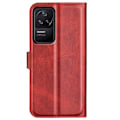 Pikkukuva 2 / 2: Lompakko Nahkakotelo For Xiaomi Poco F4 / Redmi K40s - Punainen Red