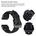 Miniatyrbild 2 av 2: Garmin Fenix 5 genuine leather watch band - Smooth Black Svart