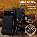 Miniatyrbillede 2 af 2: DG.Ming Google Pixel 6a 2-in-1 Pung Etui - Sort Black