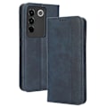 Miniatyrbillede 1 af 2: Bofink Vintage Vivo V27 / V27 Pro / S16 / S16 Pro Læder Etui - Blå Blue