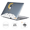 Pikkukuva 1 / 2: HAT PRINCE MacBook Air 13 Retina (A2179, 2020) / M1 (A2337, 2020) astronauttityyli ja näppäimistön suojus - Kartoitettu Kuussa White