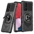 Miniatyrbillede 1 af 6: Slidstærkt cover i hård plast med blød inderside og kickstand til Samsung Galaxy A13 4G - Sort Black