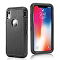 Miniatyrbillede 1 af 2: Stødsikkert kombinationsetui til iPhone Xr - Helt Sort Black
