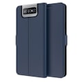 Pikkukuva 1 / 2: Sileä ja ohut premium-PU-nahkakotelo Asus Zenfone 8 Flip - Sininen Blue