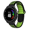 Miniatyrbillede 1 af 2: 26mm Garmin Forerunner 735XT / 220 / 230 / 235 / 620 / 630 tofarvet silikone Urrem - Sort / Grøn Black