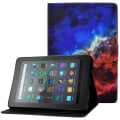 Pikkukuva 1 / 6: Amazon Fire 7 (2022) viileä kuvio nahkakotelo - Tähtiyö Multicolor