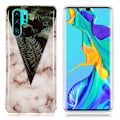 Miniatyrbillede 1 af 2: Huawei P30 Pro marmor mønster blødt etui - Model F Multicolor