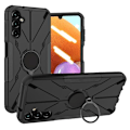 Miniatyrbillede 1 af 2: Kickstand-cover med magnetisk plade til Samsung Galaxy A14 - Sort Black