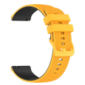 Miniatyrbillede 4 af 5: Huawei Watch GT Runner / Watch Buds / Watch 3 Pro dobbeltfarvet silikoneurrem - Gul / Sort Yellow