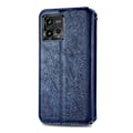 Miniatyrbillede 2 af 2: Læder Etui med A Stilfuldt Rhombus Tryk til Motorola Moto G72 - Blå Blue