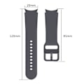 Miniatyrbild 3 av 6: Samsung Galaxy Watch 5 / 4 / 3 enkelt klockarmband i silikon - Rymdgrå Silvergrå