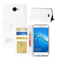 Miniatyrbillede 1 af 2: Crazy Horse Huawei Y7 PU læder flip etui - hvid White