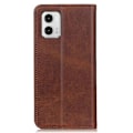 Miniatyrbillede 2 af 6: Flip Etui med Pung i Ægte Læder til Motorola Moto G73 - Kaffe Brown