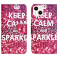 Miniatyrbillede 1 af 2: Wonderland iPhone 14 flip etui - Bevar Roen Og Glitr Red