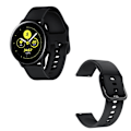 Miniatyrbillede 1 af 2: 20mm Garmin Vivomove Luxe / Vivomove 3 / Vivomove style  / Venu holdbar silikone Urrem – Sort Black