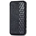 Miniatyrbillede 2 af 2: Læder Etui med A Stilfuldt Rhombus Tryk til Google Pixel 7 - Sort Black