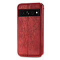 Pikkukuva 2 / 2: Nahkakotelo With A Stylish Rhombus Imprint For Google Pixel 7 Pro - Punainen Red