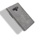 Miniatyrbild 2 av 2: Samsung Galaxy Note 9 mobilskal plast syntetläder litchi - Grå Silvergrå