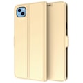 Pikkukuva 1 / 2: Sileä ja ohut premium-PU-nahkakotelo iPhone 13 - Kulta Gold