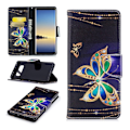 Miniatyrbild 1 av 2: Butterfly läder Samsung Galaxy Note 8 fodral - Flerfärgad multifärg