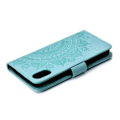 Miniatyrbillede 2 af 2: iPhone Xr flip case i læder med Mandala-mønster - Cyan Green