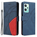 Miniatyrbild 1 av 2: Texturerat läder OnePlus Nord CE 2 Lite 5G fodral med handledsband - Blå Blå