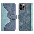 Miniatyrbild 1 av 2: Tvåfärgat iPhone 12 / iPhone 12 Pro fodral i läder - Blå Blå