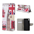 Miniatyrbillede 1 af 2: Sony Xperia XA1 Ultra Læder etui med magnetisk lås - London elemneter Multicolor