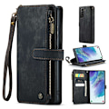 Miniatyrbillede 1 af 2: CaseMe Samsung Galaxy S21 FE etui med lynlås og pung - Sort Black