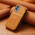 Pikkukuva 3 / 6: Vertical Flip Phone Suojakotelo With Zipper For Nokia X30 - Ruskea Brown