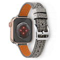 Miniatyrbillede 1 af 2: Apple Watch (41mm) urrem i ægte vævet læder - Grå Silver grey
