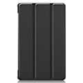Miniatyrbillede 2 af 2: Tri-fold Leather stander etui til Lenovo Tab M8 (3. generation) - Sort Black