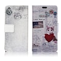 Miniatyrbillede 1 af 2: Sony Xperia XA1 beskyttende læder-etui - US flag og kat Multicolor
