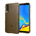 Miniatyrbild 2 av 2: Samsung Galaxy A7 (2018) antichockfodral med rutnätstextur - Brun Brun