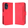 Pikkukuva 1 / 2: Motorola Moto G (2022) moderni nahkainen lompakkokotelo - Punainen Red