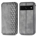 Pikkukuva 1 / 6: Nahkakotelo With A Stylish Rhombus Imprint For Google Pixel 7 Pro - Harmaa Silver grey