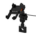 Miniatyrbillede 2 af 2: Universal motorcykelstyr biltelefonholder - Sort Black