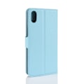 Miniatyrbillede 2 af 2: iPhone Xr flip cover i læder med litchi-tekstur - Blå Blue