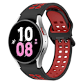 Miniatyrbillede 2 af 2: Samsung Galaxy Watch 5 / 4 / 3 (41mm) dobbeltfarvet silikoneurrem - Sort / Rød Red
