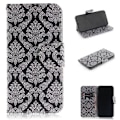 Miniatyrbillede 1 af 2: iPhone Xs Max flip cover i mønstret læder - Damask Flowers White