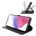 Miniatyrbild 5 av 6: Smidigt och tunt PU-läder Samsung Galaxy A14 fodral - Svart Svart