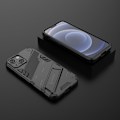 Miniatyrbillede 2 af 2: Militærklasse Kickstand Hard Bumpresistent Soft Flexible Rugged Heavy Duty Dual Layer Phone Case iPhone 13 mini 5.4 inch - Sort Black