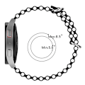 Miniatyrbillede 2 af 2: 22 mm universal urrem i silikone - Sort Black