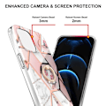 Pikkukuva 2 / 2: Marble Patterned Suojakuori With Ring Holder For iPhone 13 - Pink Flowers Pink