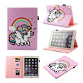 Miniatyrbillede 1 af 2: iPad Air (2019) mønster lædercover - enhjørning og regnbue Multicolor
