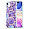 Miniatyrbillede 1 af 2: Marmor etui til iPhone 11 - Lilla Purple