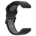 Miniatyrbillede 5 af 6: Garmin Enduro 2 / Tactix 7 / Fenix 7 tofarvet silikone urrem - Sort / Grå Black